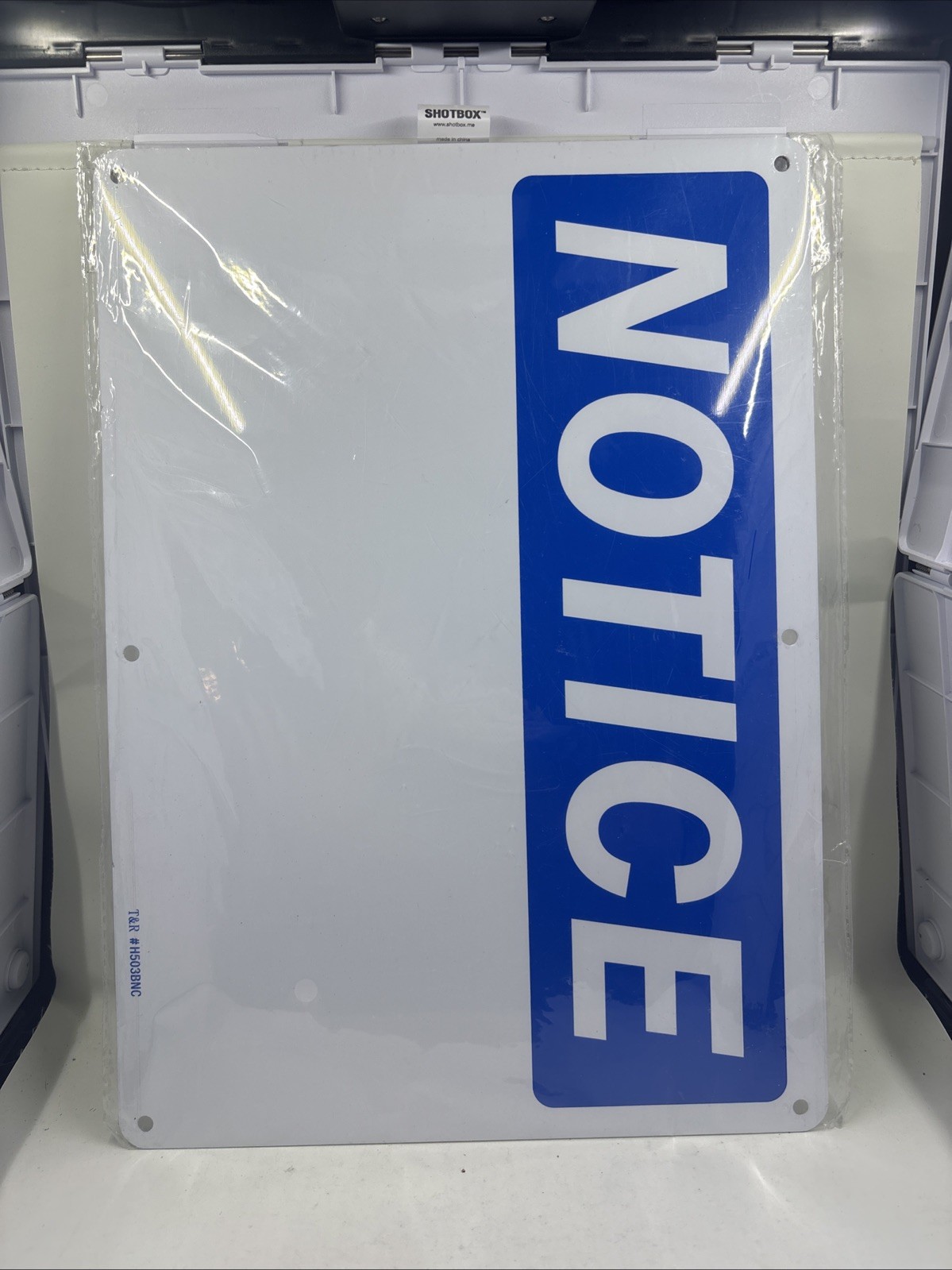 T&R “Notice” Blank Sign – 1 Pack – 14 x 10 Inches Rust Free