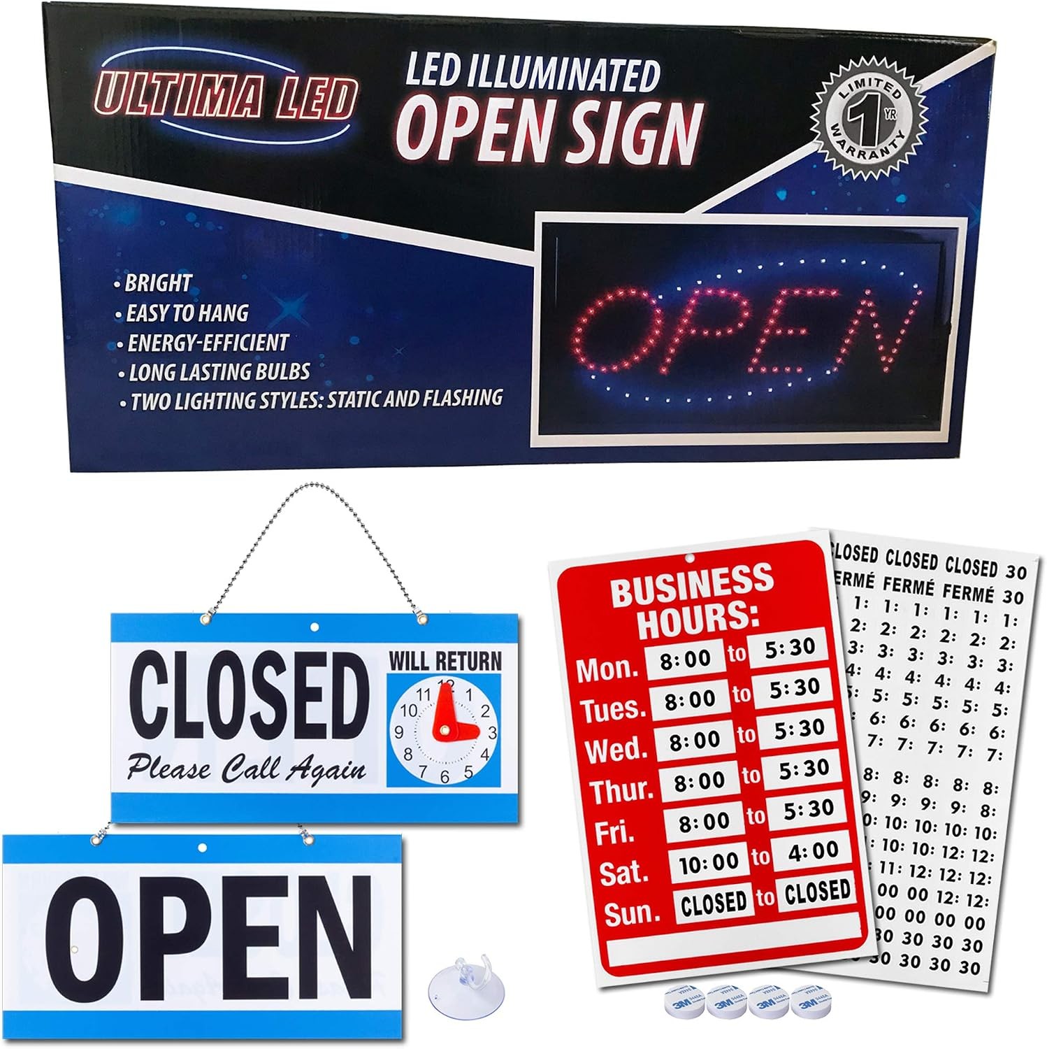 Neon Open Sign for Business in Model 2 Color with Flashing Mode and Business …