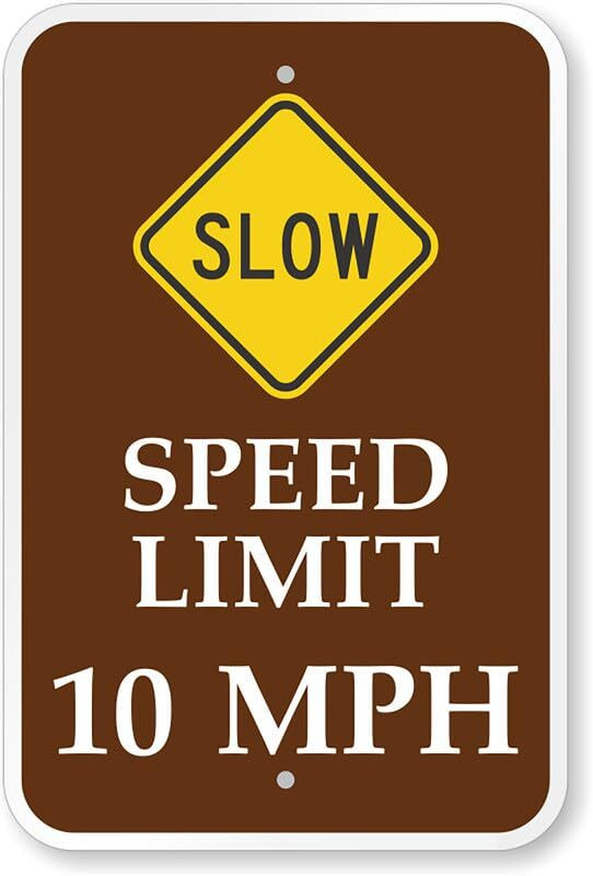 Speed Limit Sign Aluminum 10 Mph Weatherproof 8×12 Inch Outdoor Metal