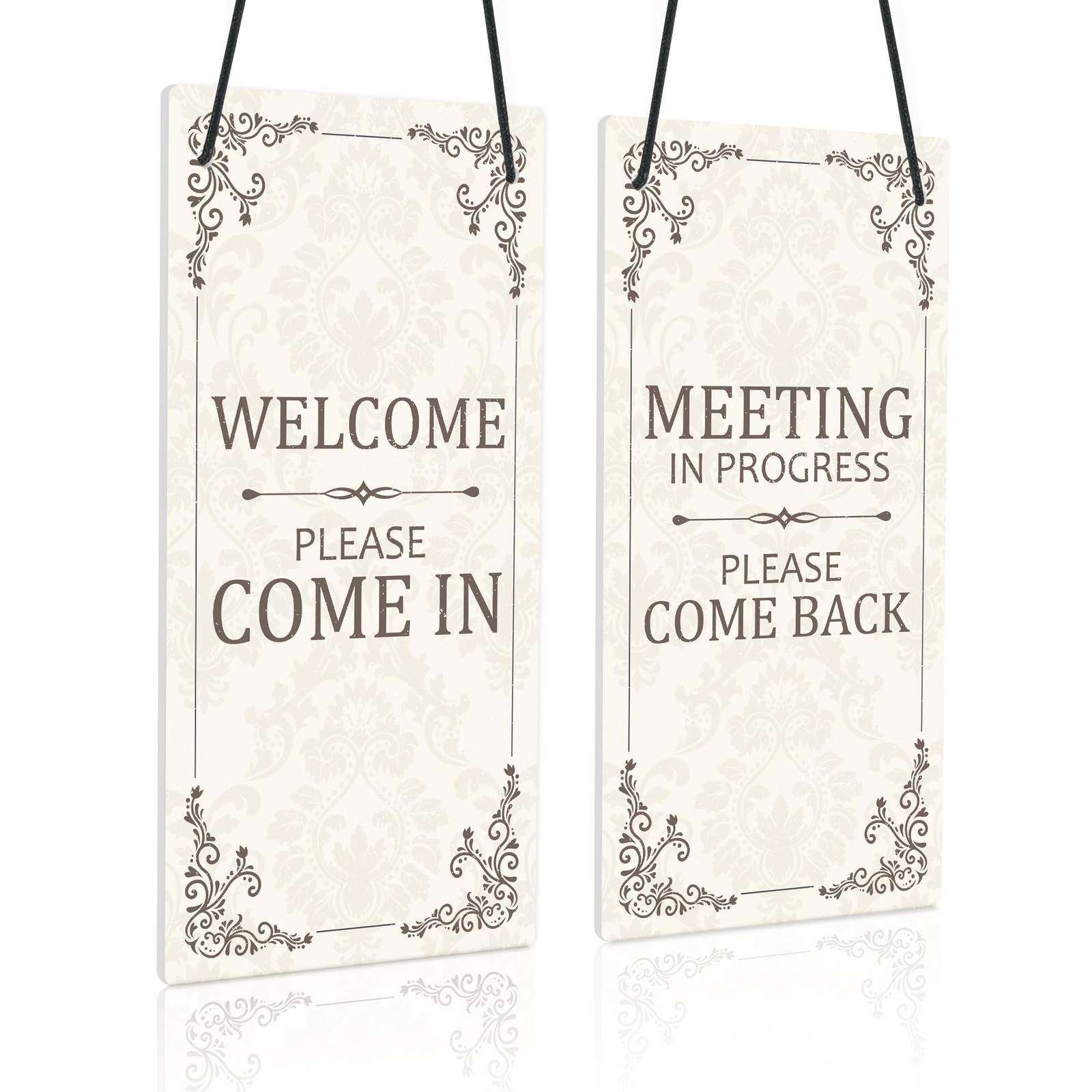 Do Not Disturb Door Hanger Sign, Meeting in Progress Door Sign Please Come Ba…